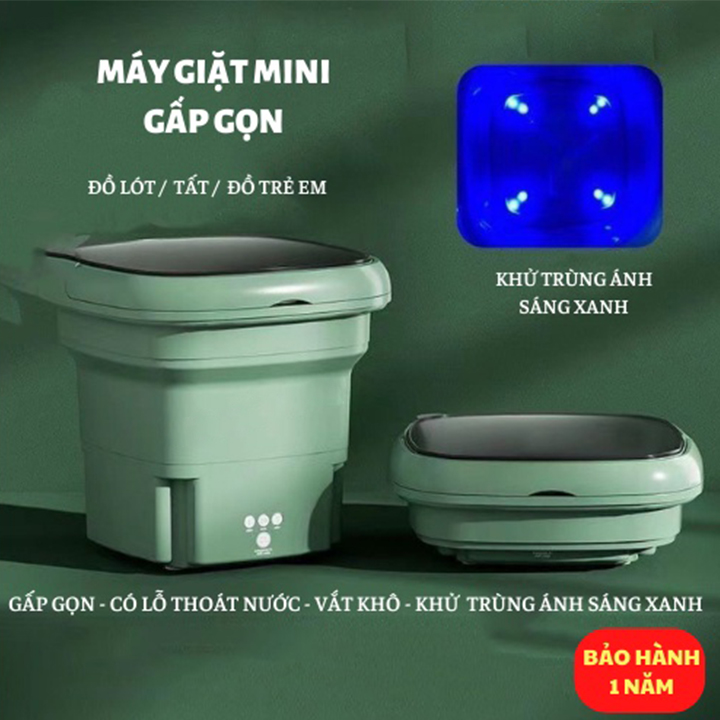 Máy Giặt Mini Cá Nhân, Vắt Khô, Khử Khuẩn Bằng Công Nghệ Blue Ag, Máy Giặt Gấp Gọn Siêu Bền Tiện Lợi Giao Hàng Toàn Quốc