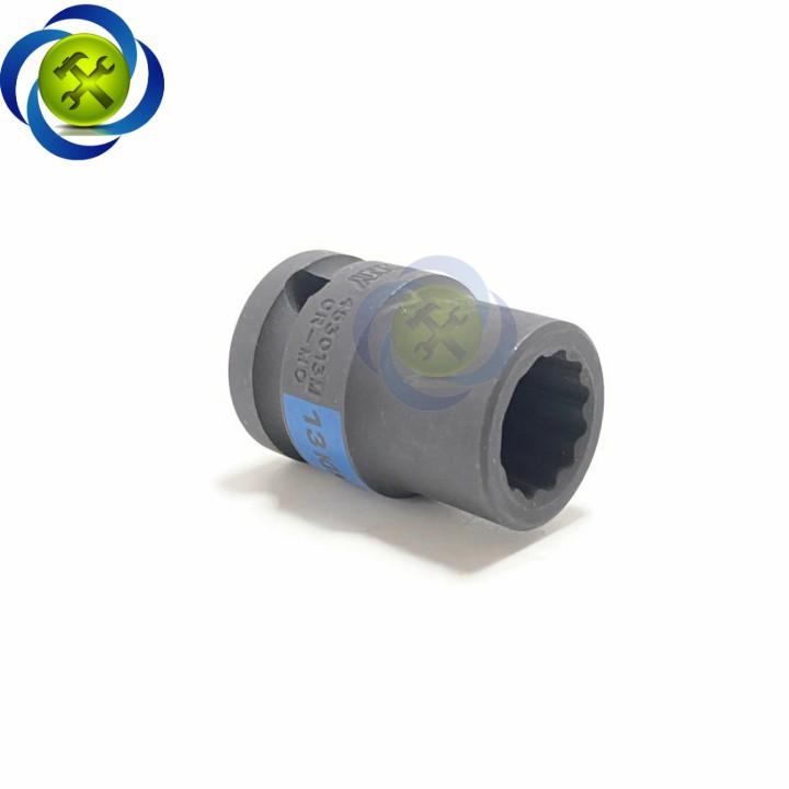 Tuýp 13mm 1/2 Kingtony 453013M loại ngắn 12 cạnh màu đen