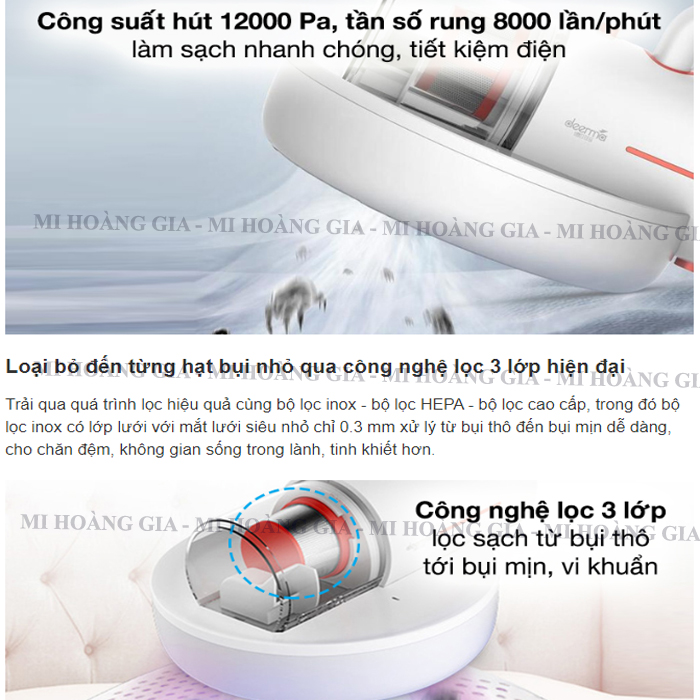 Máy Hút Bụi Cầm Tay Đa Năng Deerma CM1300 - Hàng chính hãng