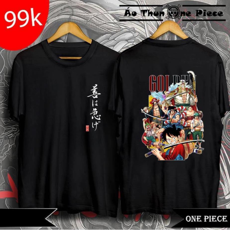 ️THANH LÝ️Áo Thun 2 Mặt In Hình Monkey D. Luffy Mới Nhất "Cực Đẹp, Cực Hot" Mẫu Áo Đen - Áo Thun One Piece