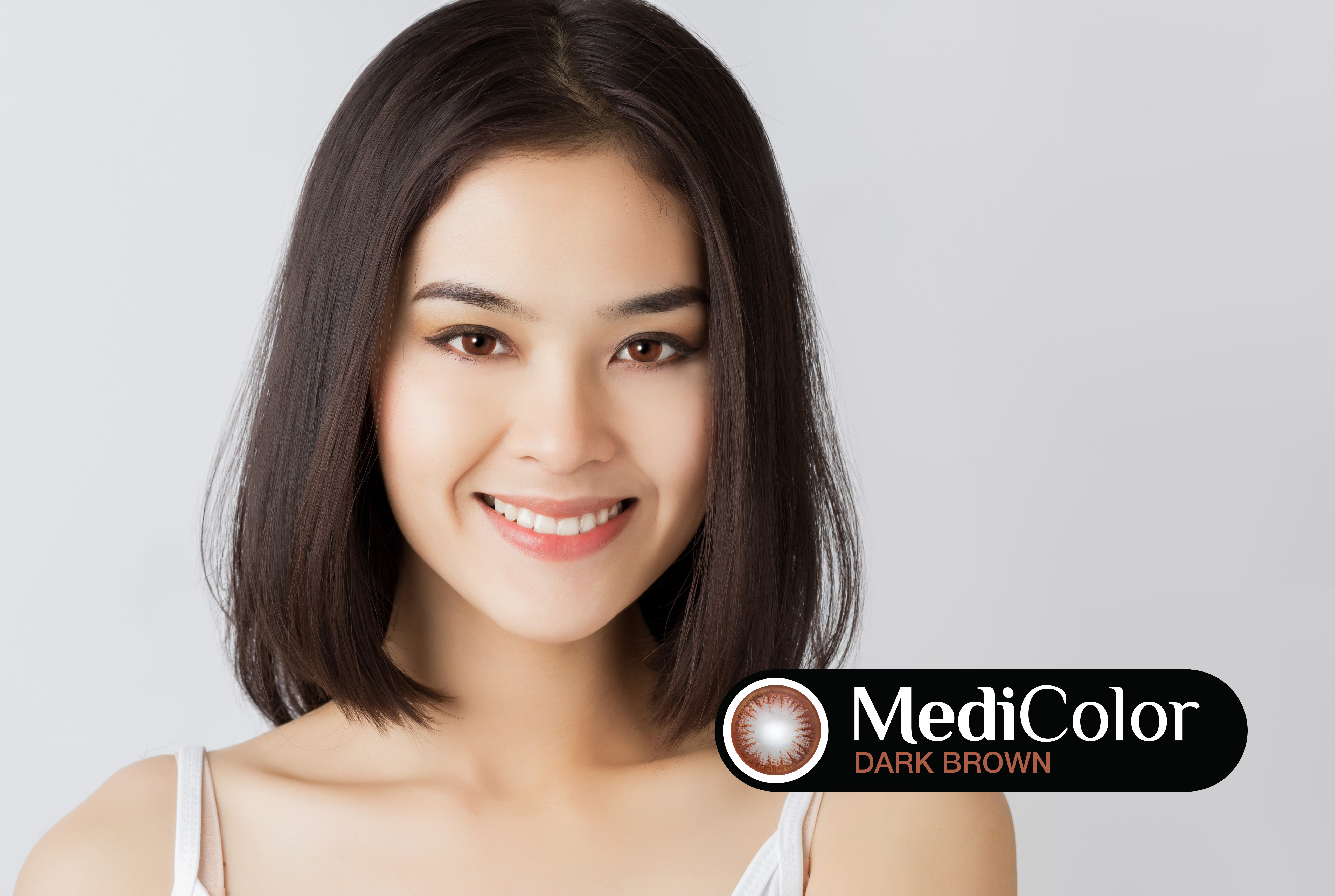 Một Cặp Kính Áp Tròng Australia Màu Nâu Mediclear 3 Tháng + Nước Ngâm + Nước Nhỏ Mắt
