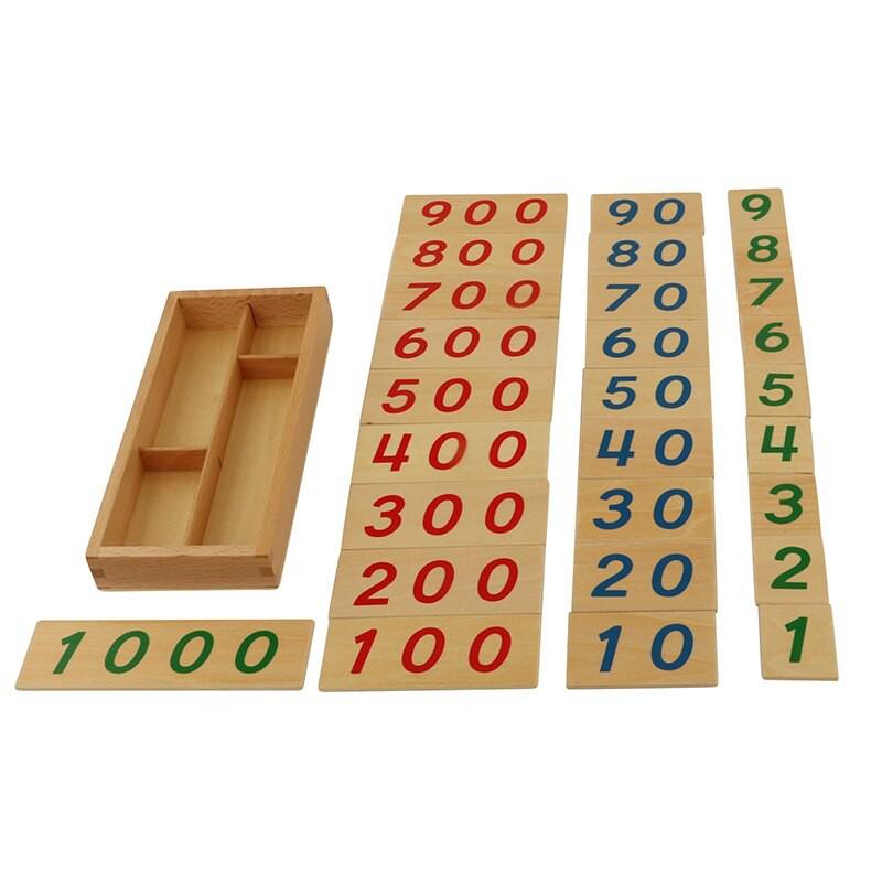 Hộp thẻ số bằng gỗ 1-1000 cỡ lớn