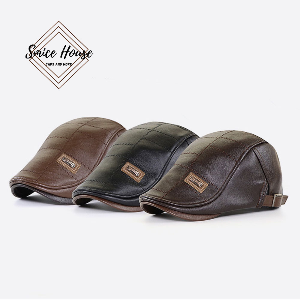 Nón beret da nam Jamonts hàng nhập cao cấp- Smice House- Mũ nồi nam cao tuổi món quà tuyệt vời cho ông và bố hàng nhập khẩu