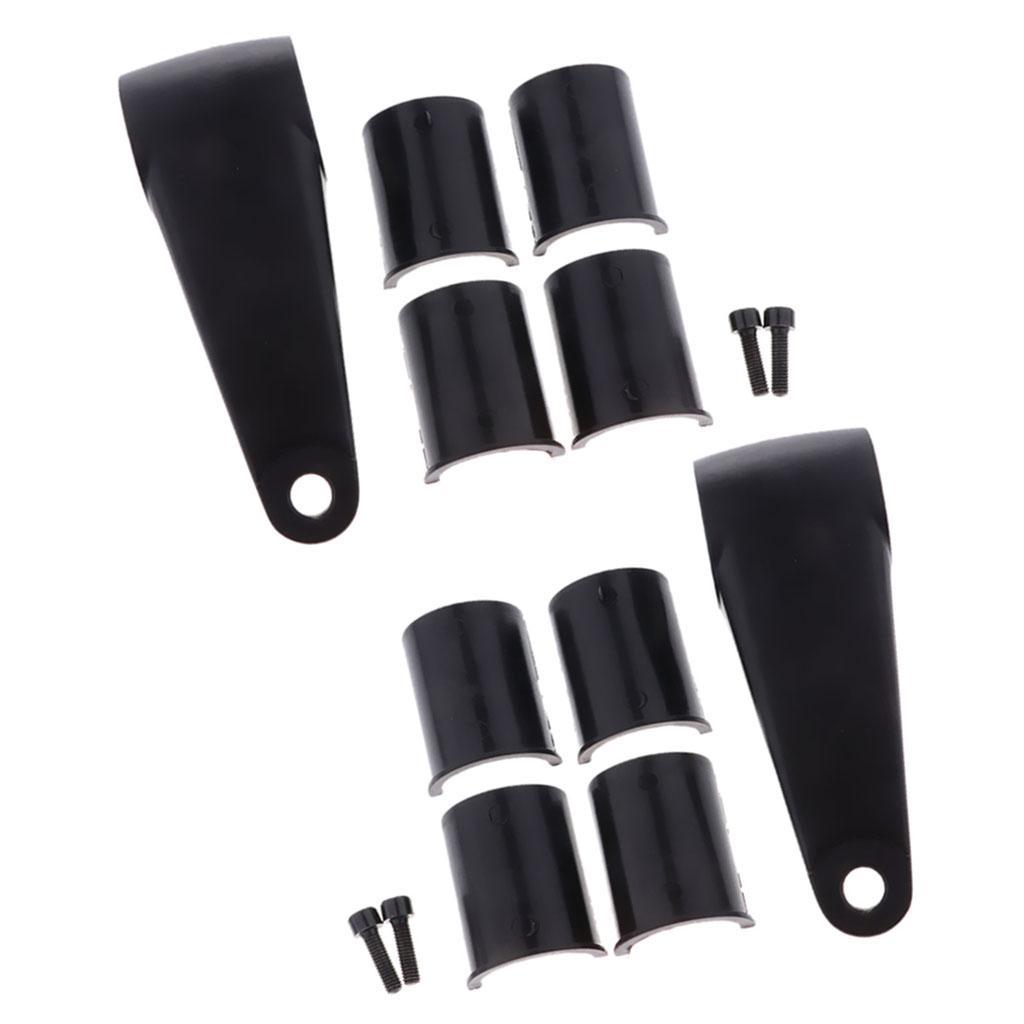 Motorcycle Black Billet Aluminum Headlight Fork Mounting Brackets Kits for