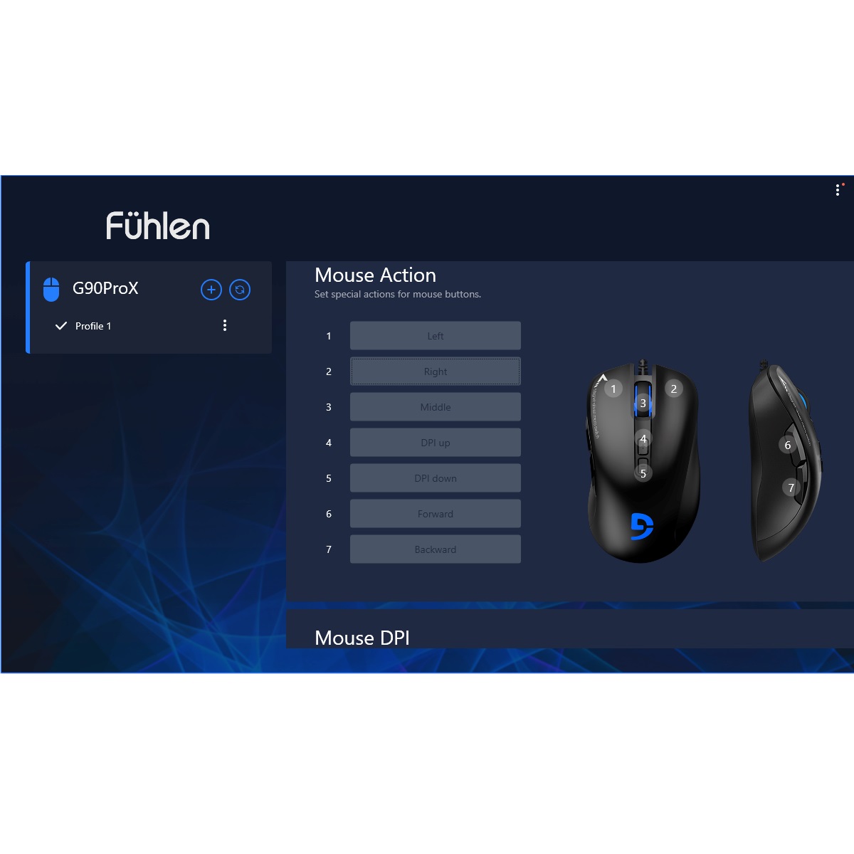 Chuột Gaming Fuhlen G90 proX DPI 8000, có app chỉnh Macro, LED và DPI- Hàng chính hãng