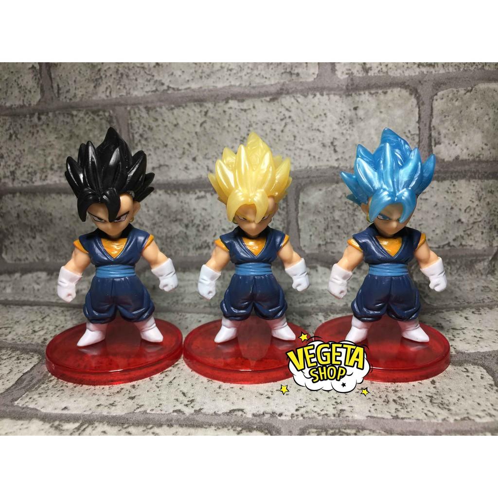 Mô hình Dragon Ball - Set 3 mô hình Vegeto Vegito Vegetto SSJ Blue God - WCF - Cao 7cm