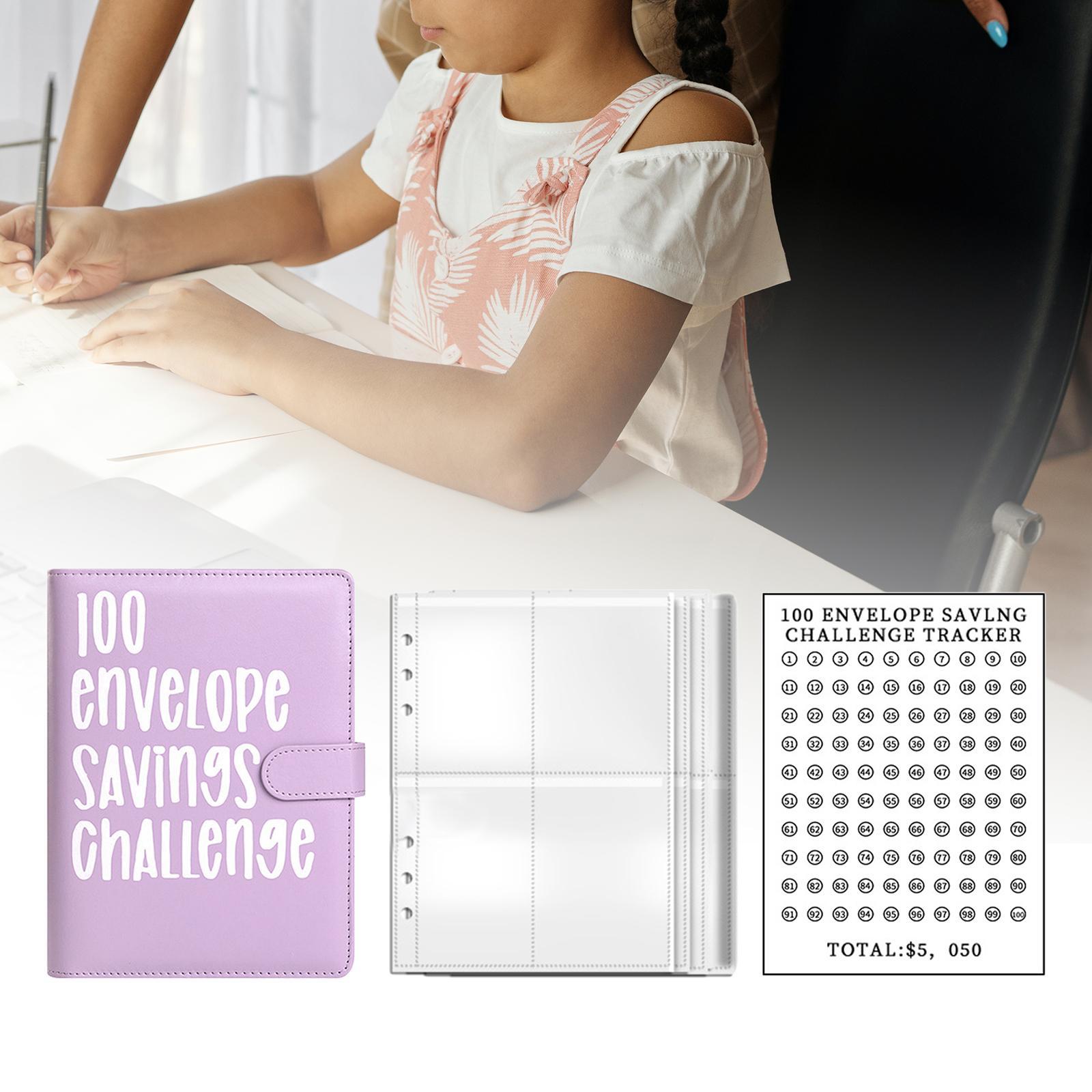 Envelope Challenge Binder, Creative Money Organizer Savings Challenges Binder for Budgeting