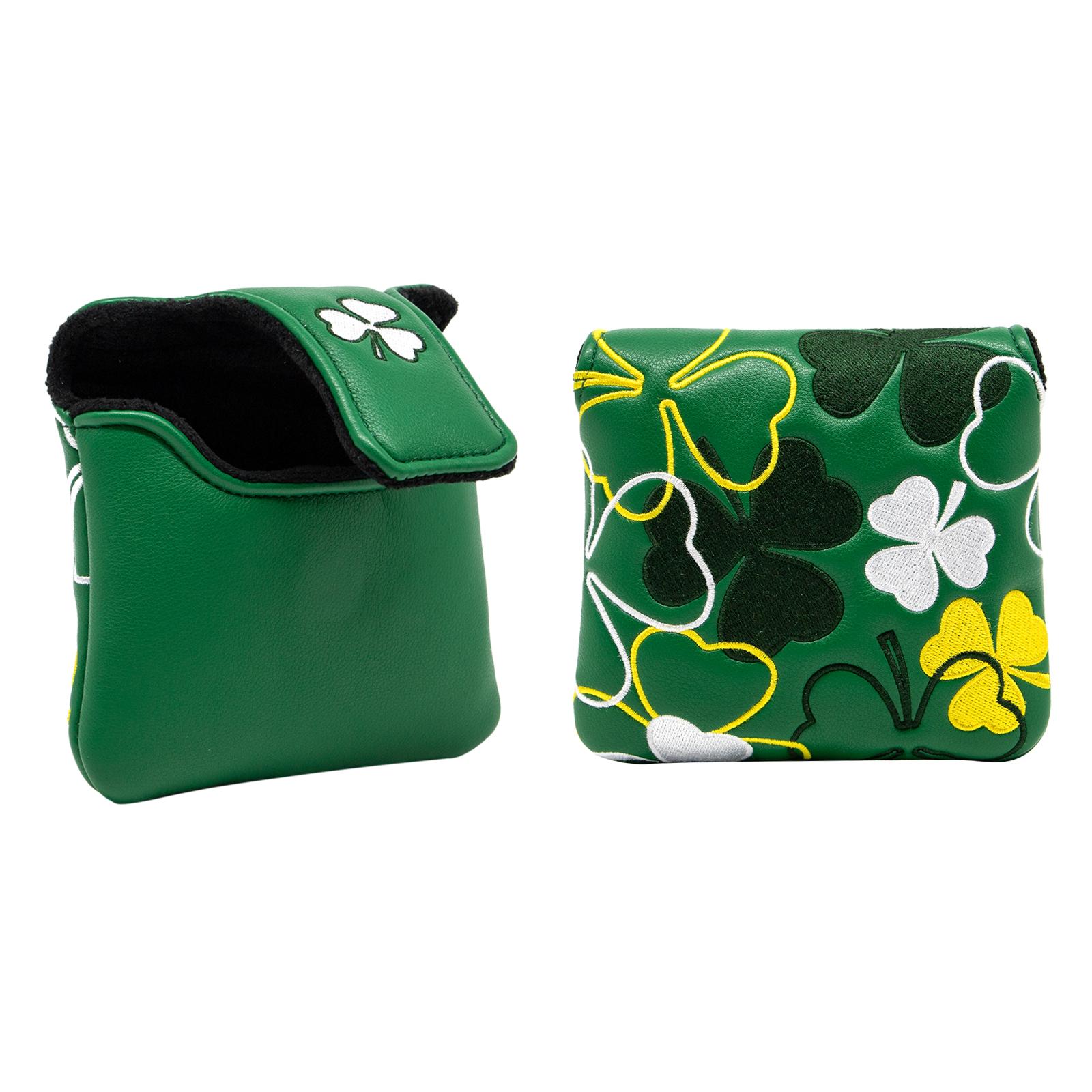 Golf Putter Cover, Square Mallet Putter Covers PU Leather Putter Headcovers Putter Head Cover with Tape Fit for All Brands