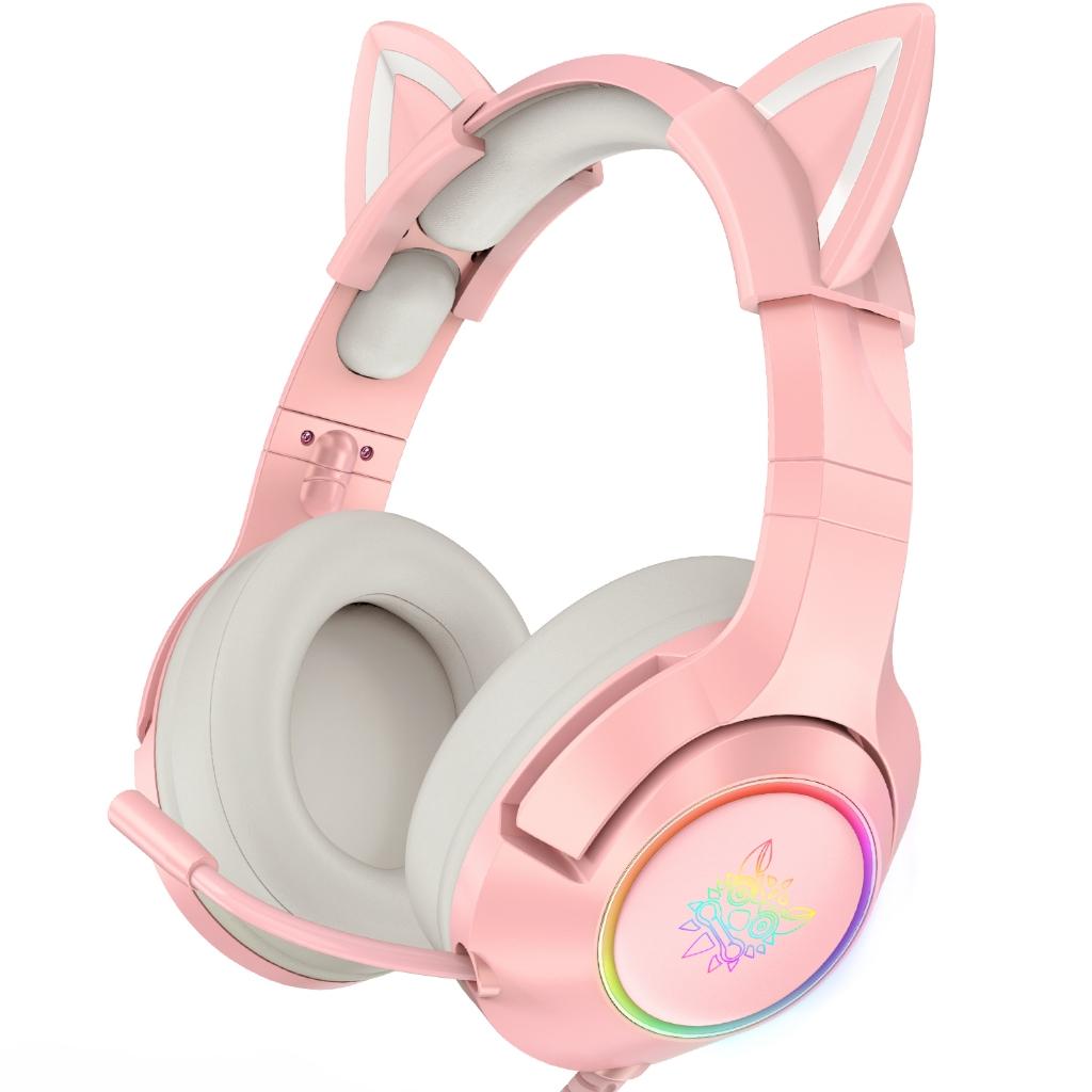 Combo Onikuma 9 (Tai Nghe K9 Pink+ Chuột CW905 wireless 2.4G Pink) - Hàng Chính Hãng