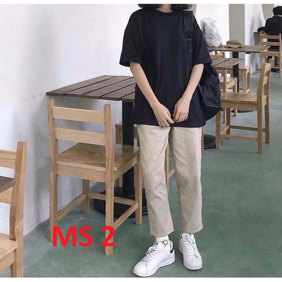 QUẦN KAKI BASIC NAM NỮ - QUẦN CẶP KAKI TRƠN 