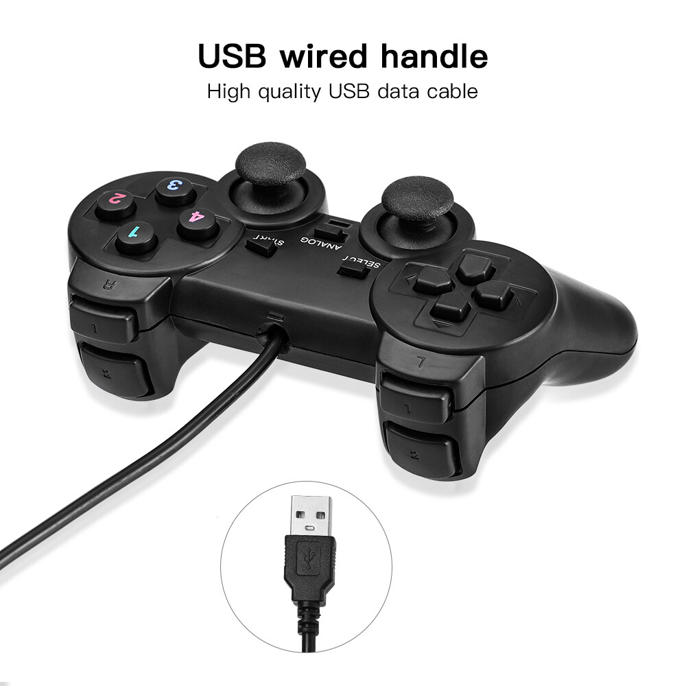 Tay cầm chơi game Vinetteam Ucom 704/ SB-19 cho PC và Laptop, cổng USB rung và joystick - hàng chính hãng