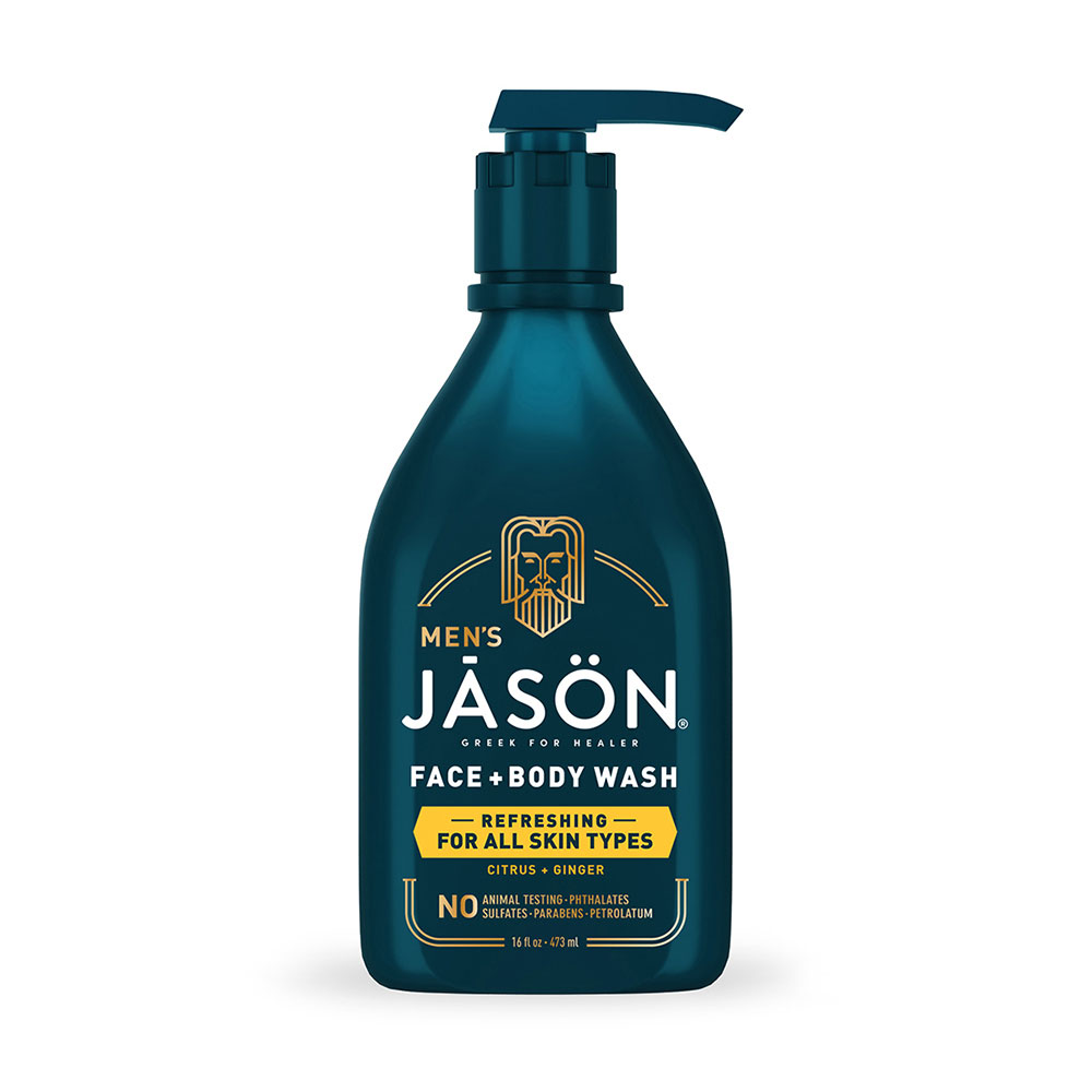 Sữa tắm và rửa mặt JASON MEN'S FACE + BODY WASH REFRESHING FOR ALL SKIN TYPES CITRUS + GINGER