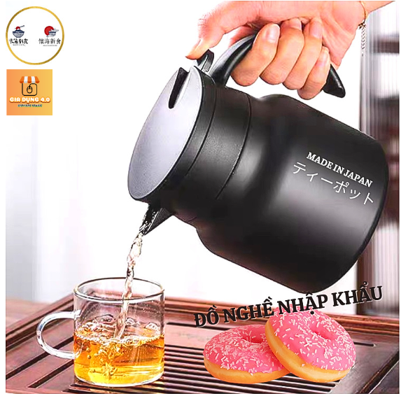 Bình trà giữ nhiệt Inox 316 hàng cao cấp xuất Nhật dung tích 1000ML-Hàng Cty theo tiêu chuẩn quốc tế - T002