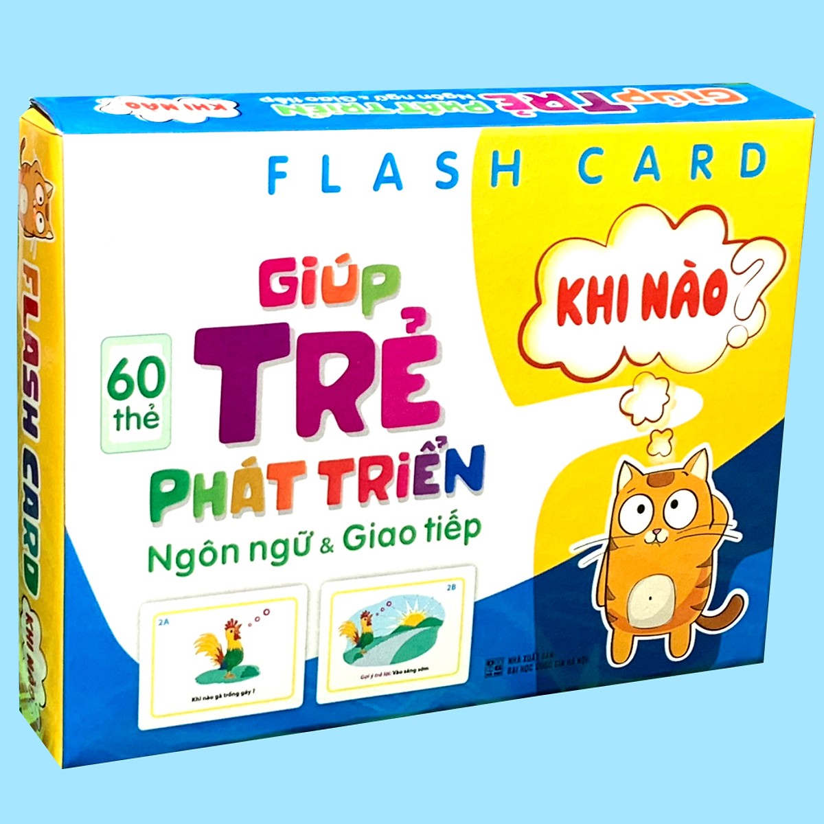 Combo 2 Bộ Thẻ Học Flashcard 16 Chủ Đề Và Bộ 60 Thẻ Giúp Trẻ Phát Triển Ngôn Ngữ - Giao Tiếp Chủ Đề Khi Nào