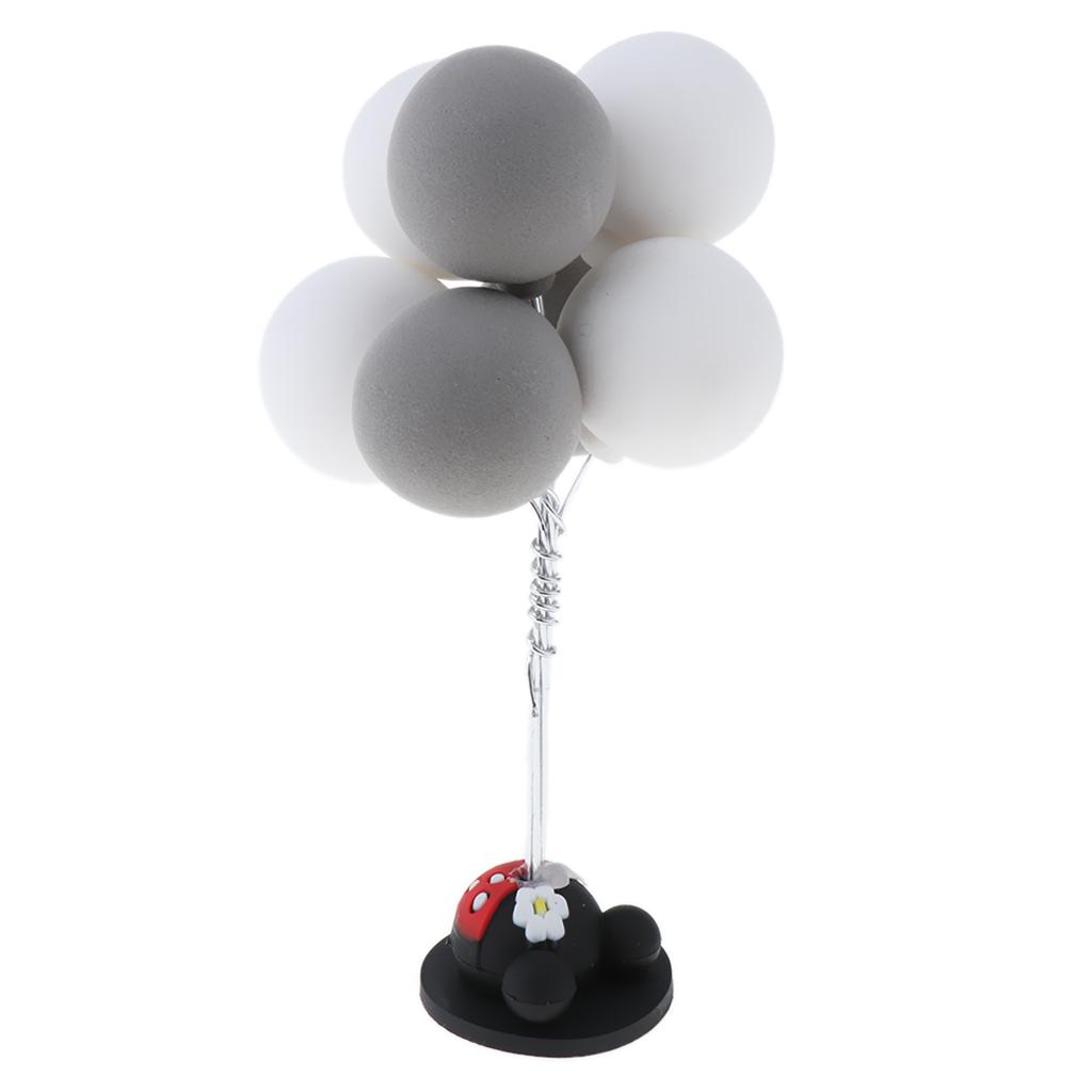 Creative Cute Balloons Dashboard Decorations Car Home Office Ornaments Best Birthday Holiday Gift (Grey+White)