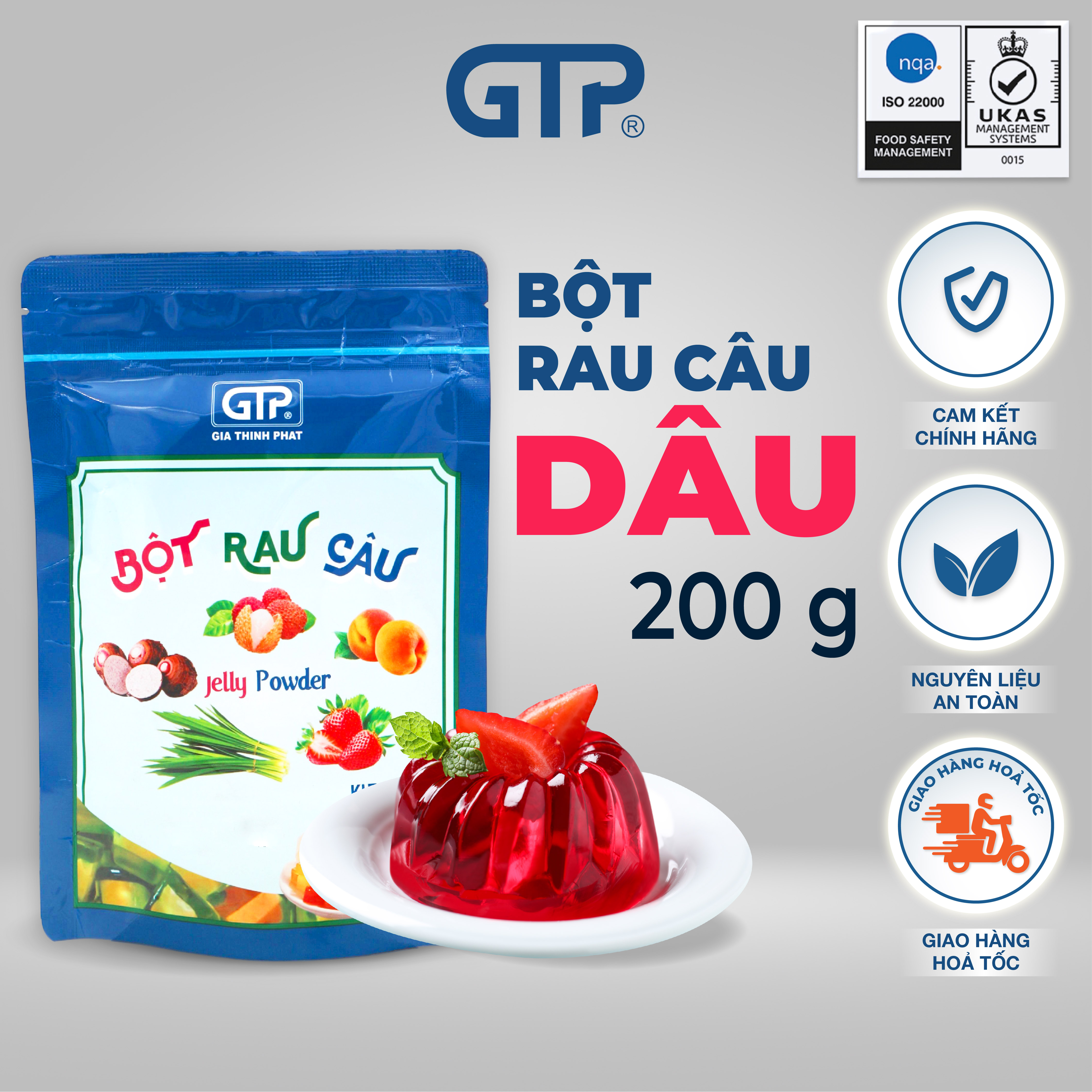 Bột Rau Câu hương Dâu, Bột rau câu giòn dẻo