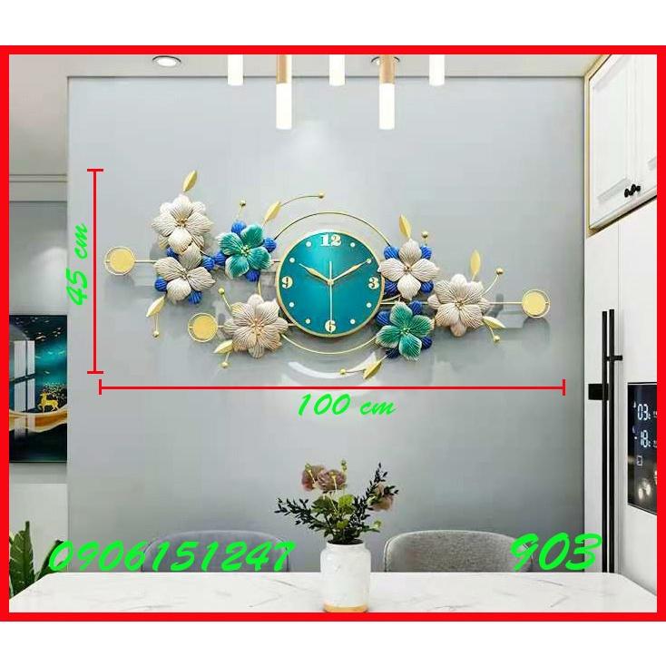 Đồng hồ treo tường trang trí decor 903 kích thước 100 x 45 cm