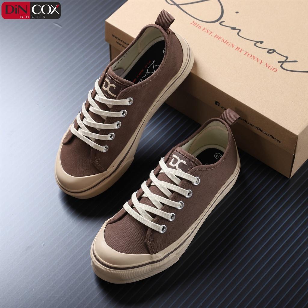 Giày Sneaker Vải Nữ DINCOX D31 Năng Động Nữ Tính Chocolate