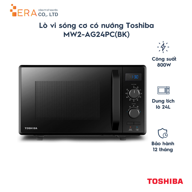 LÒ VI SÓNG TOSHIBA MW2-AG24PC(BK)- Hàng chính hãng