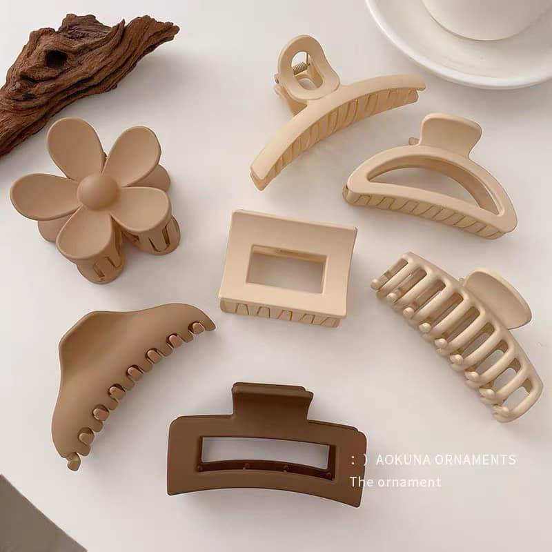 Set 10 kẹp tóc càng cua STYLE KOREA mix mẫu cỡ size lớn cặp chắc chắn