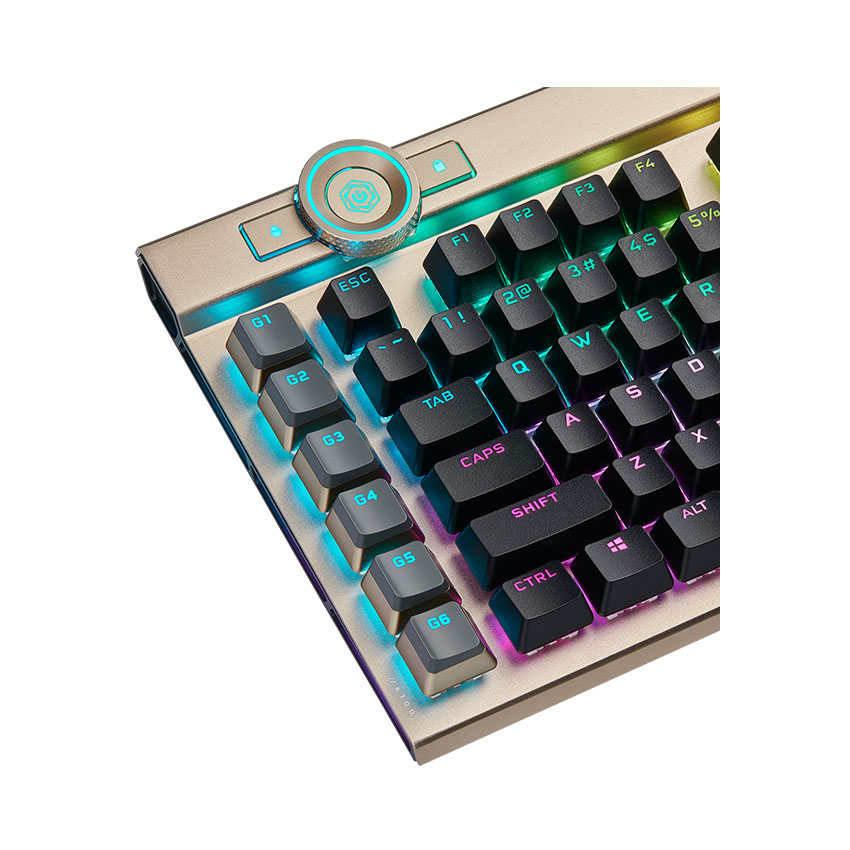 Bàn Phím Có Dây Corsair K100 Midnight Gold | RGB | OPX RF - Hàng Chính Hãng