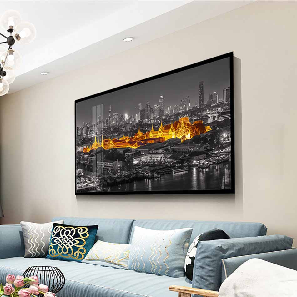 Tranh canvas treo tường Decor thành phố cách điệu - DC119
