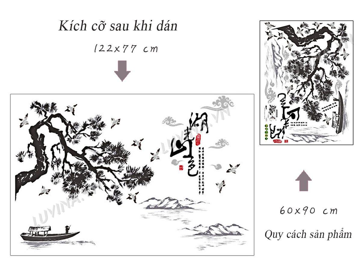 DECAL DÁN TƯỜNG TRANH NÚI SƠN THỦY