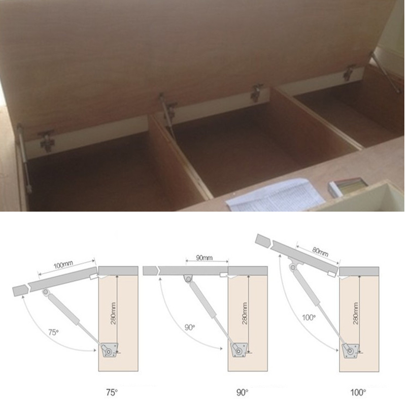 Tay nâng thủy lực cho tủ bếp, hòm, tủ đa năng
