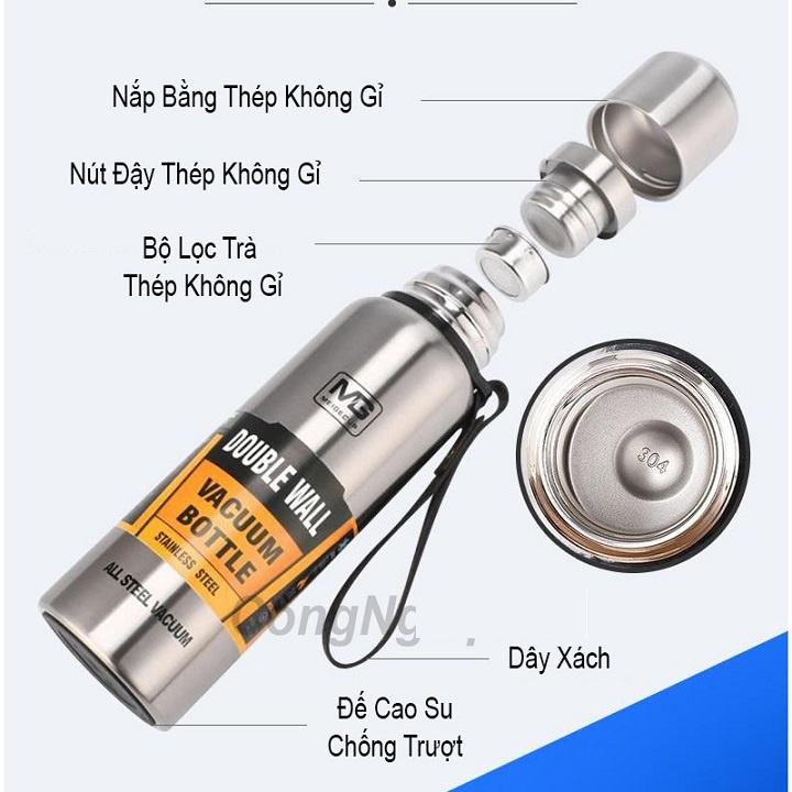 Bình Giữ Nhiệt 1500ml nóng Lạnh inox 304 cao cấp giữ nóng lên đến 20h