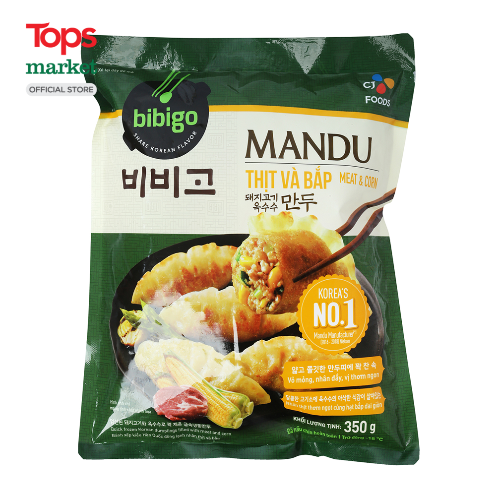 Bánh Mandu Thịt Và Bắp CJ Bibigo 350G