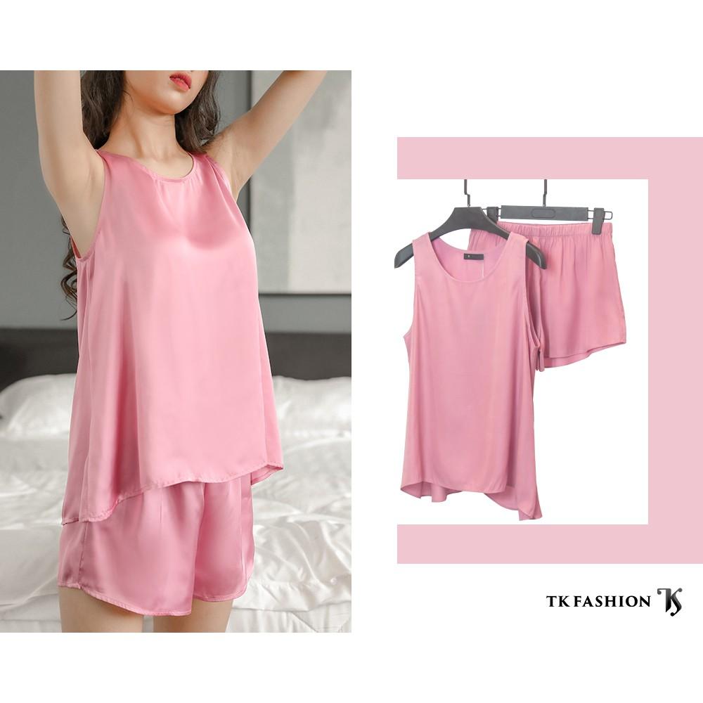 Bộ đồ ngủ nữ mặc nhà Pyjama, set đồ nữ sát nách TKFASHION BD12