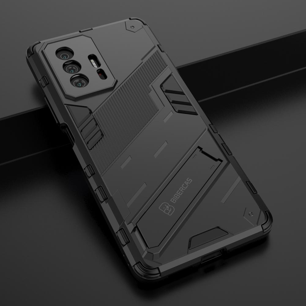 Ốp lưng cho Xiaomi 11T Pro, Ốp chống sốc Iron Man PUNK cao cấp kèm giá đỡ cho Xiaomi 11T