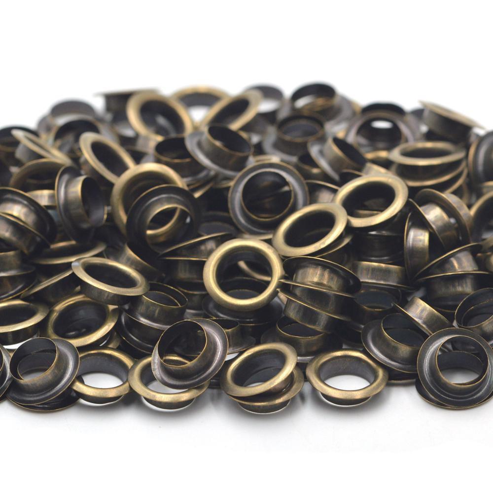 Khoen ore 12mm Khoen mắt cáo 12ly Thau không gỉ Khuy mắt cáo bấm vải Túi 100 cái Màu đồng / Màu đen