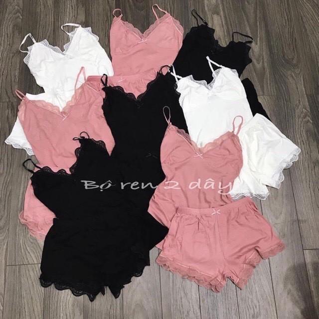 BỘ NGỦ NỮ PHỐI REN CÓ ĐỆM NGỰC CAO CẤP