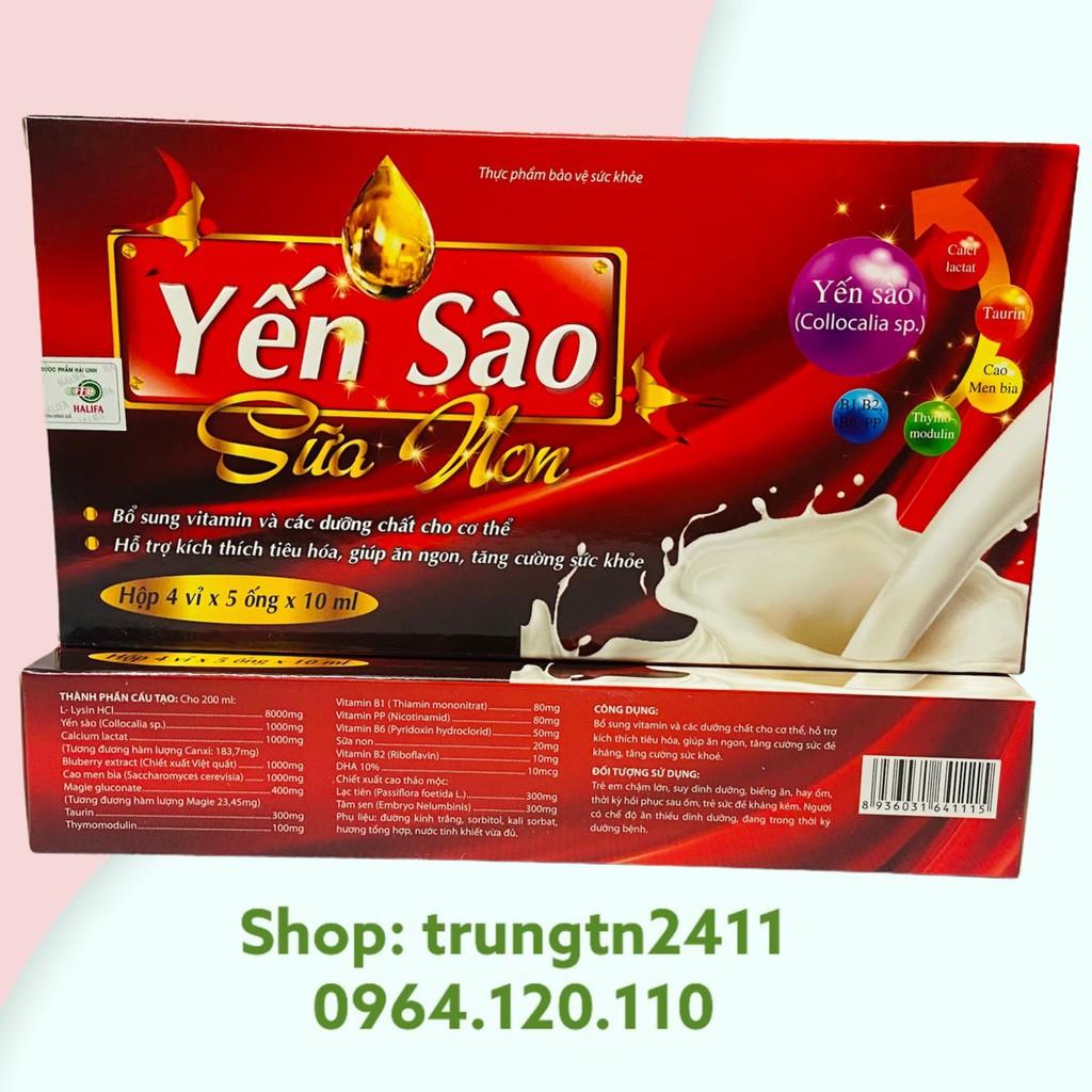 Thực phẩm bảo vệ sức khỏe Yến sào sữa non - Hộp 20 vỉ 10ml