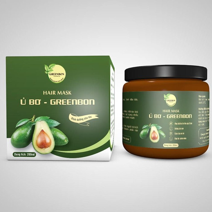 Kem ủ phục hồi tóc tinh chất bơ - HAIR MASK Ủ BƠ GREENBON