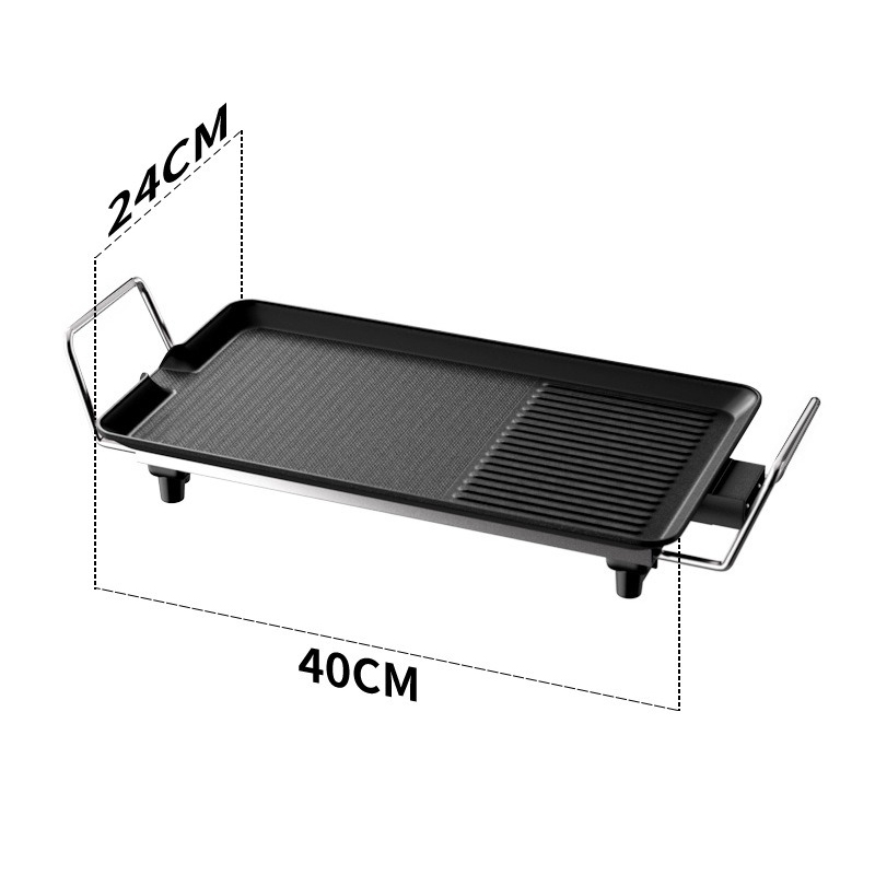 Bếp Nướng Điện DAMAS Electric Grill DK 7558 - Công suất 1500W mạnh mẽ - Thiết kế rãnh thoát dầu mỡ tiện dụng - Lớp phủ chống dính Greblon từ Đức - Hàng chính hãng