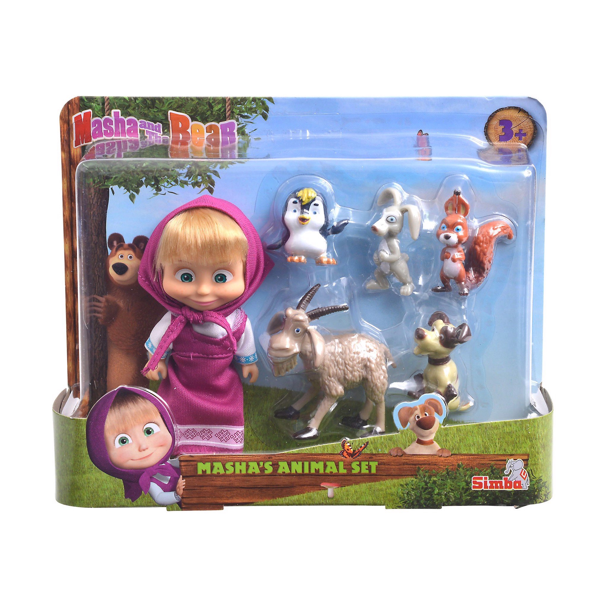 Đồ Chơi Búp Bê MASHA AND THE BEAR Masha's Animal Set - 109301060 - Simba Toys Vietnam