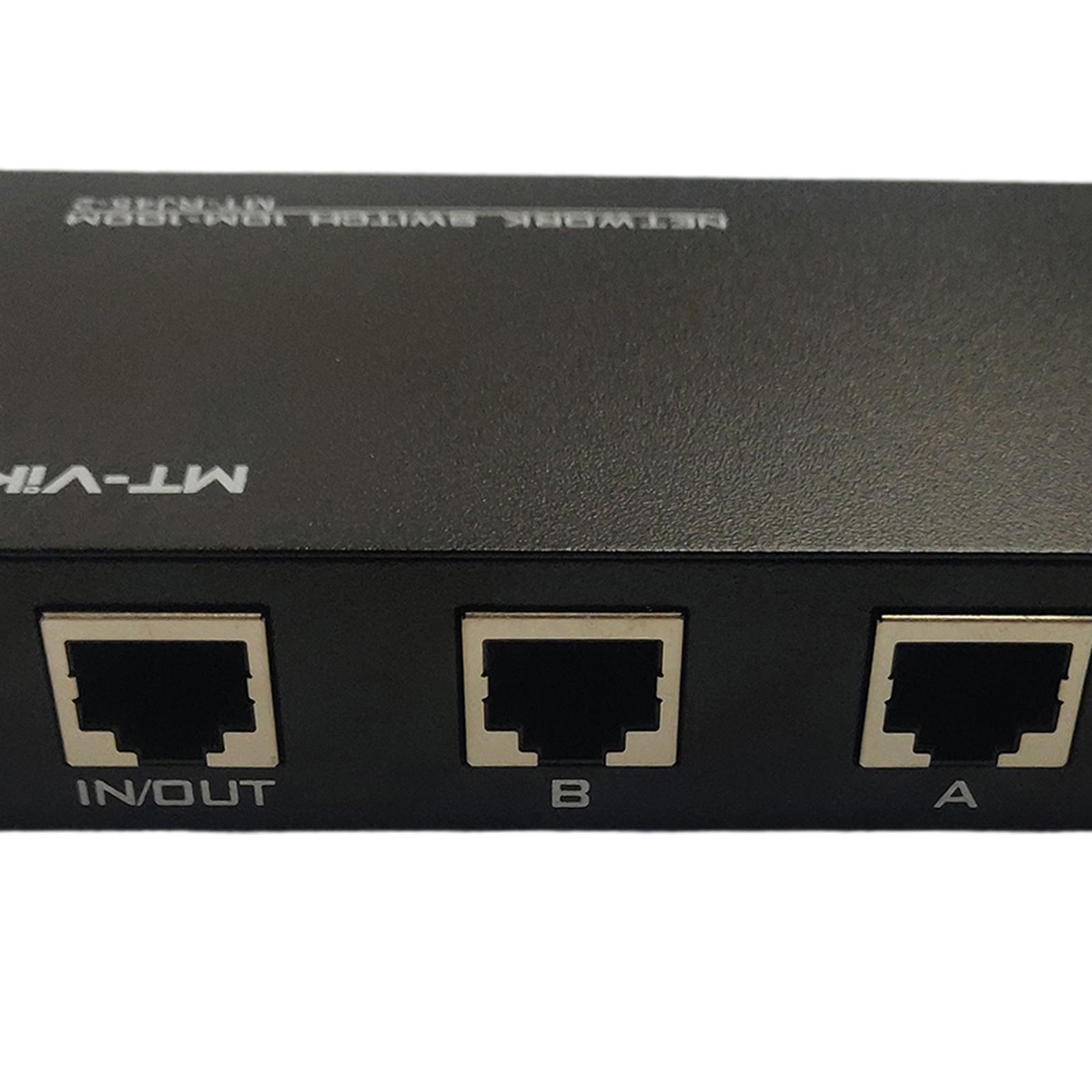 2Port A B Manual Network Sharing Switch Box RJ45 Ethernet Switcher