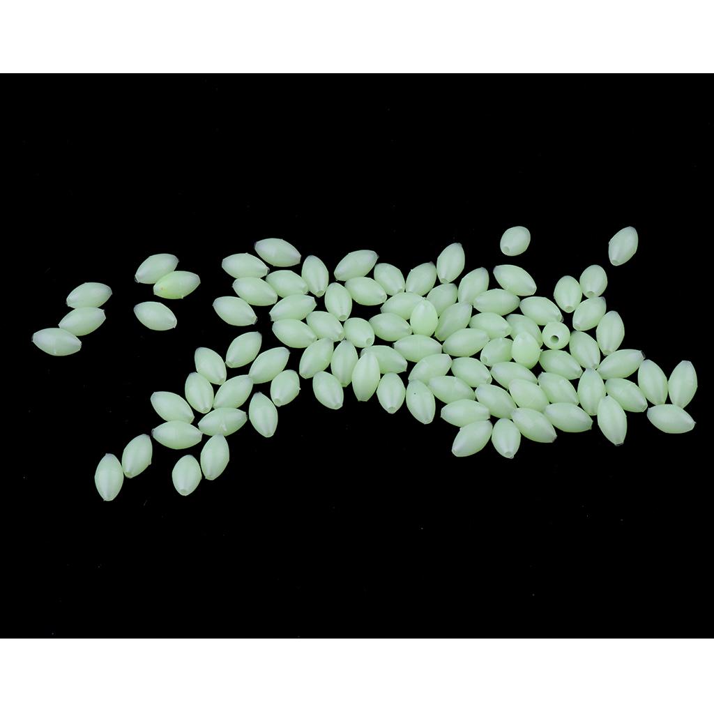 100Pcs Fishing Beads Round Luminous Rig Beads Sea Fishing Floating Tackle