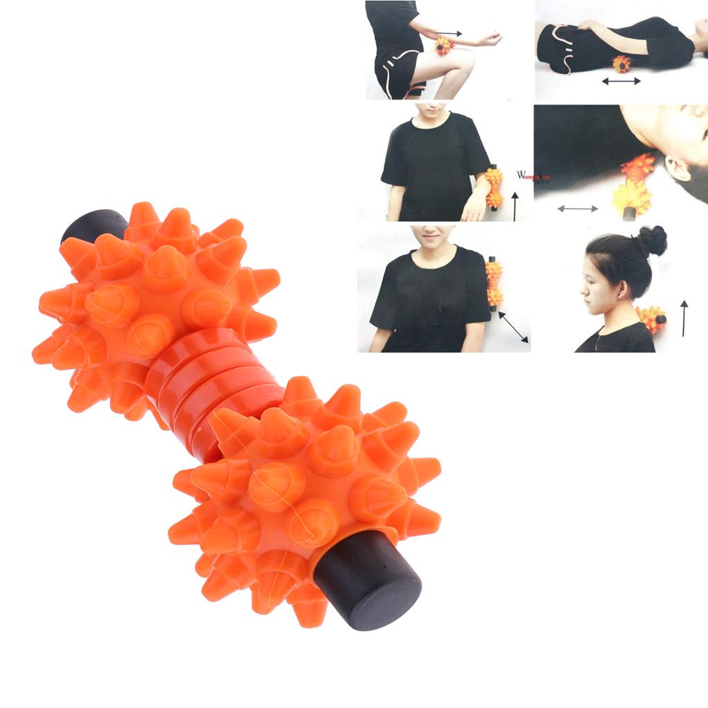 Yoga Gym Massage Stick with Double Peanut Balls for Muscle Relaxing Tool