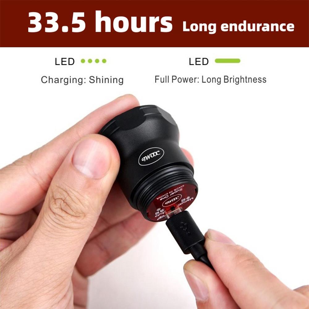 Đèn hậu xe đạp siêu sáng sạc USB, Đèn LED chống thấm nước thông minh