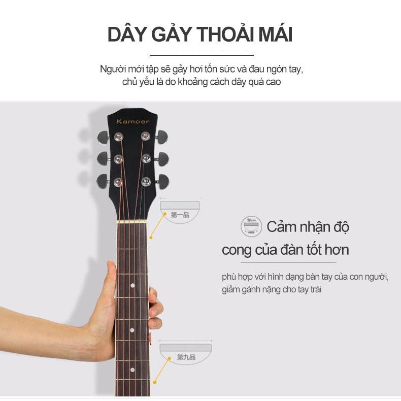 Đàn guitar acoustic dành cho người mới tập chơi， Khẩu âm thanh tự nhiên và chân thật, có độ bền cao, dễ dàng sử dụng cho