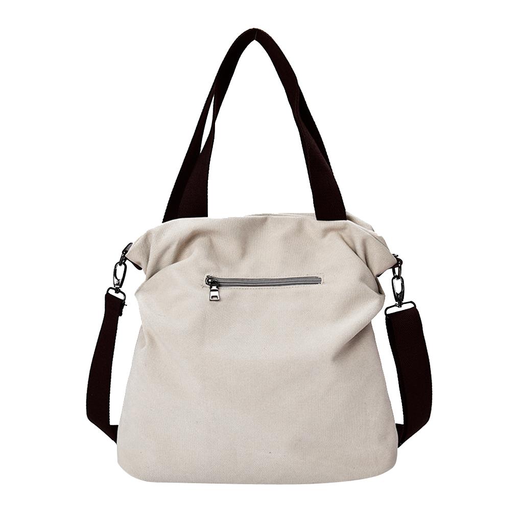 Fashion Women Travel Shopping Bag Canvas Large Capacity Shoulder Bag Tote Handbag