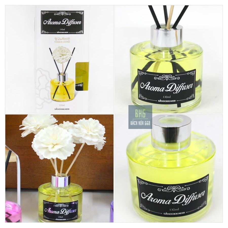 Chai tinh dầu Aroma Diffuser Korea 130ml thơm phòng cao cấp - Dùng được lâu dài