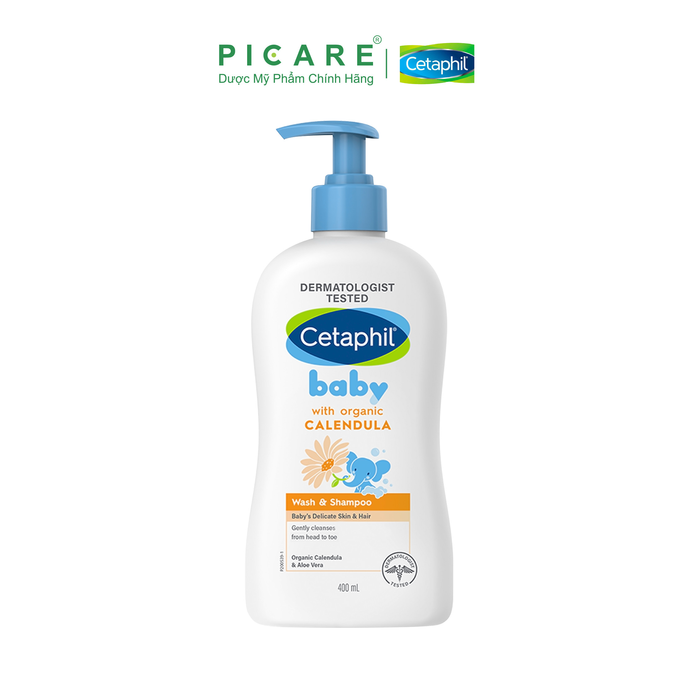 Sữa Tắm Gội Dịu Nhẹ Cho Bé Cetaphil Baby Wash & Shampoo with Organic Calendula 400ml