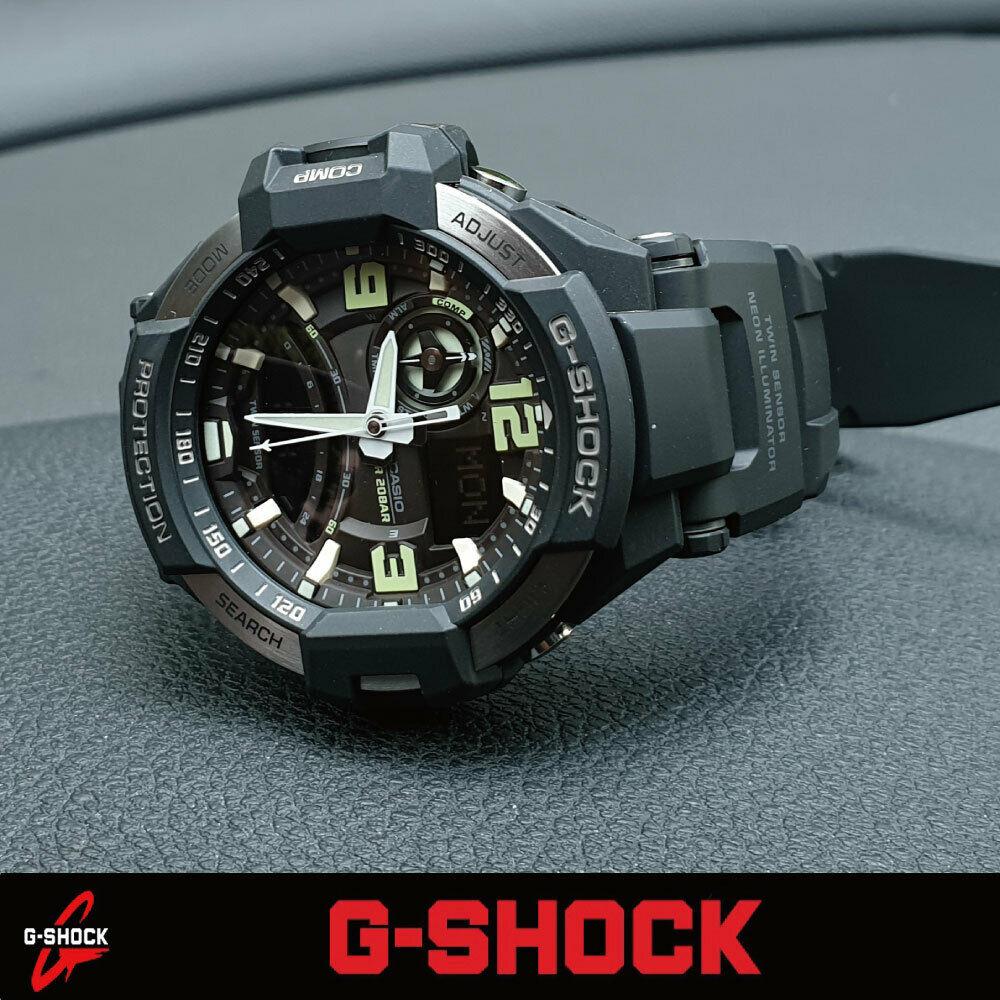 Đồng Hồ Nam Dây Nhựa Casio G-Shock GA-1000-1BDR Chính Hãng - La bàn - Nhiệt kế - GA-2000-5A Gravity Master