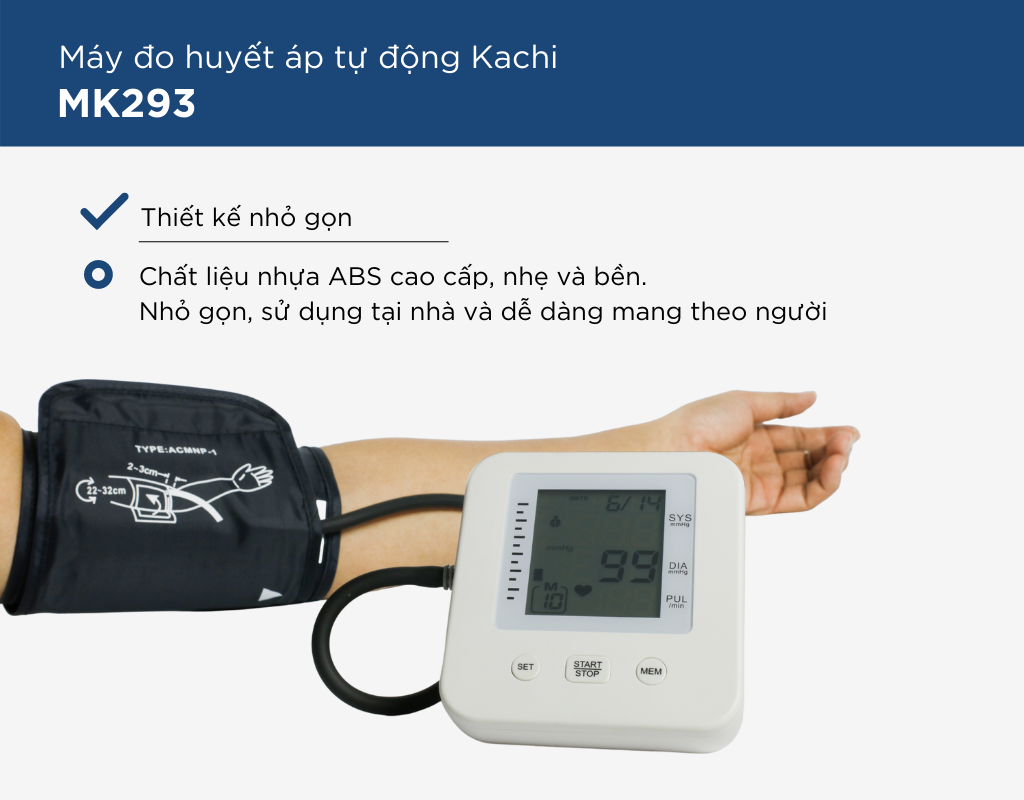 Máy đo huyết áp bắp tay Kachi MK293 - Hàng chính hãng