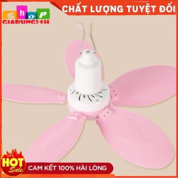 Quạt trần mini 5 cánh màu hồng siêu xinh