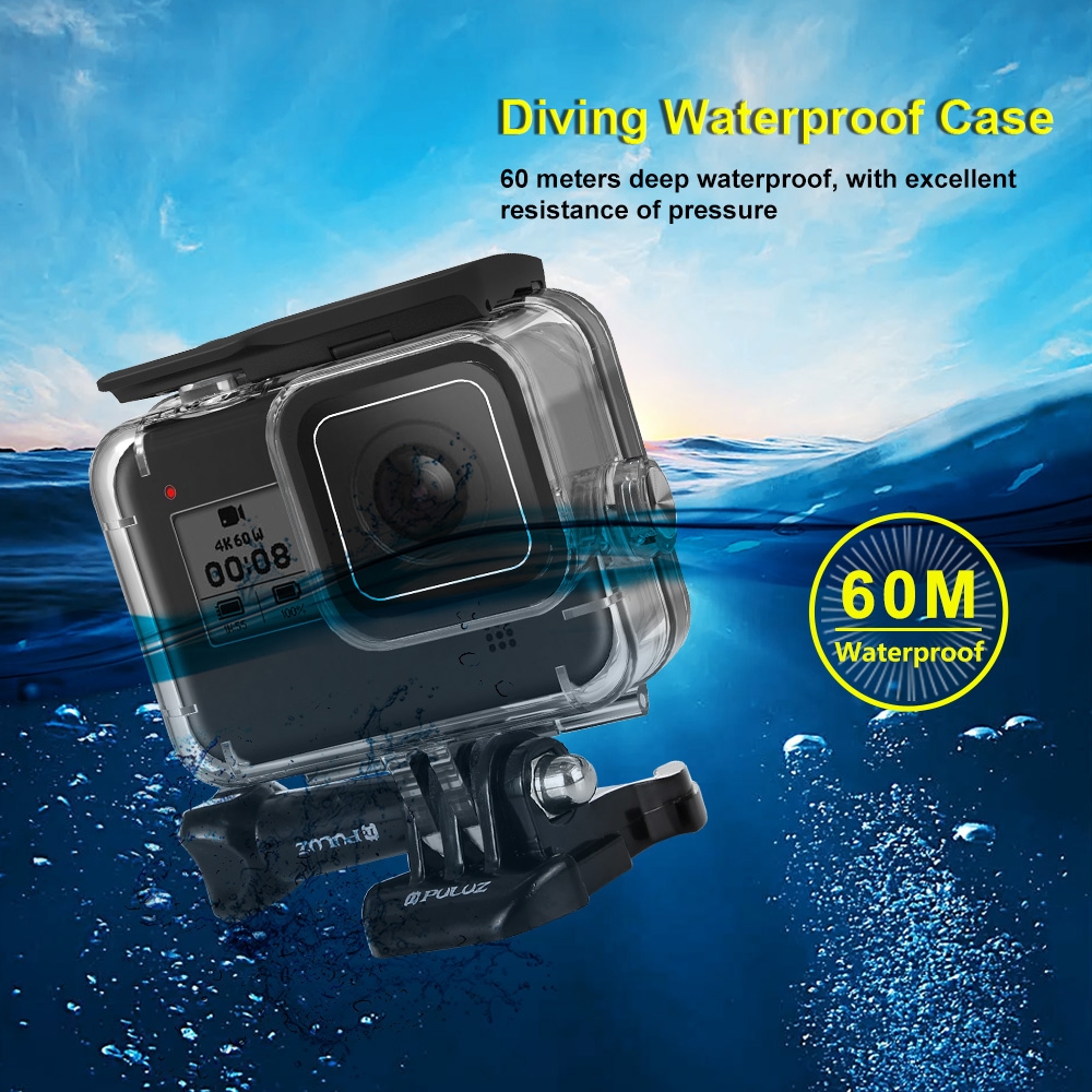 Hộp chống nước GoPro 8 Puluz - Hàng Nhập Khẩu